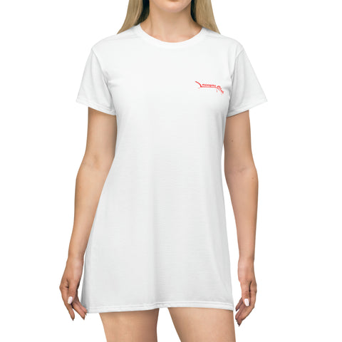 All Over Loungers Club Print T-Shirt Dress